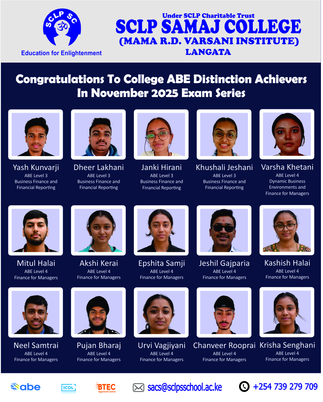 Top achievers September 2026
